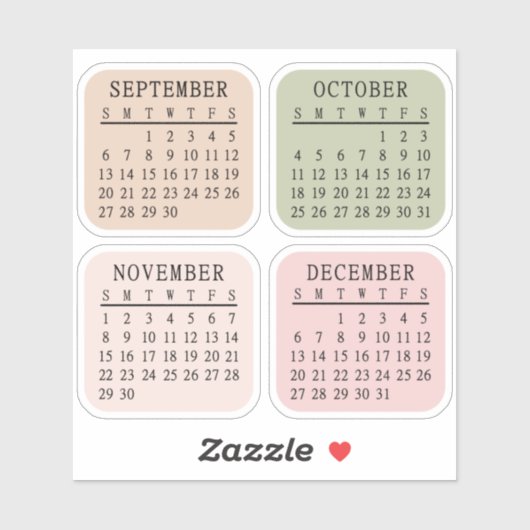 2026 Micro Calendar Bullet Journal Bujo Planner Aufkleber (Blatt)