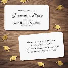 2026 Mini Graduation Party Invitation Classic Card Visitenkarte