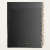 2026 Minimal Black & Gold Planner Cover  Planer (Rückseite)