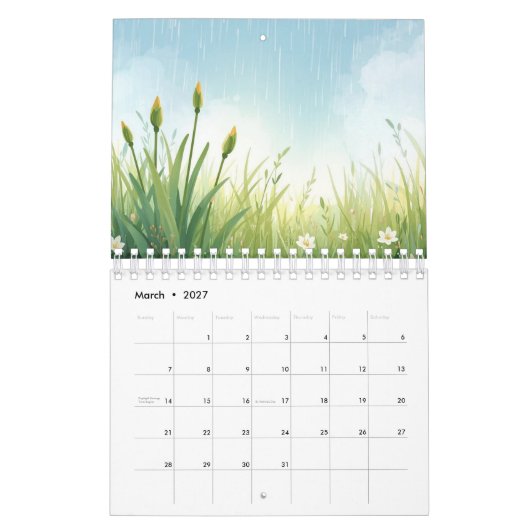2026 Minimal Planner Kalender (Mär 2027)