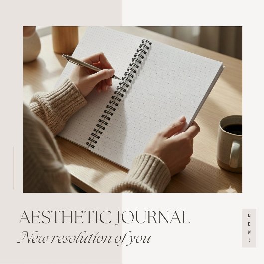 2026 Minimal Silhouette Journal for Reflection Notizblock