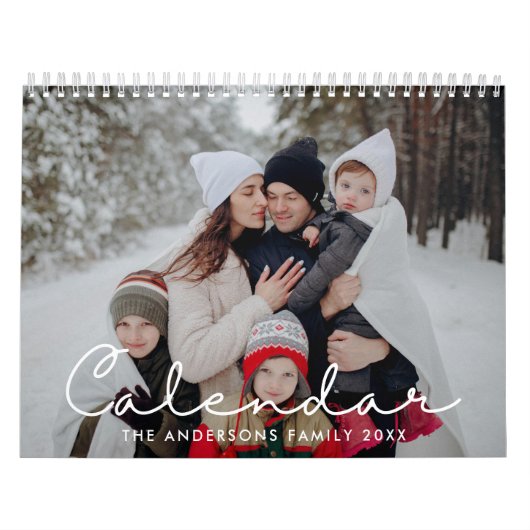 2026 Minimalist Script Custom Photo Kalender (Titelbild)