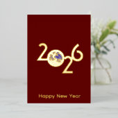 2026 minimalistisch konzipierte neue Jahre Karten (Stehend vorne)