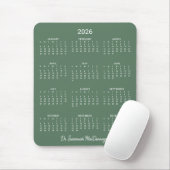2026 Minimalistischer, moderner Schreibtischkalend Mousepad (Mit Mouse)