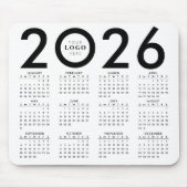 2026 Minimalistisches Geschäftslogo für Kalender S Mousepad (Vorne)