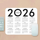 2026 Minimalistisches Geschäftslogo für Kalender S Mousepad