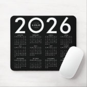 2026 Minimalistisches Geschäftslogo für Kalender S Mousepad (Mit Mouse)