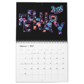 2026 Mit diesem elektrischen Glühen starten Sie da Kalender (Feb 2027)