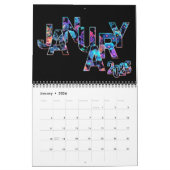 2026 Mit diesem elektrischen Glühen starten Sie da Kalender (Jan 2026)