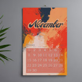 2026 modern abstrakte farbenfrohe Retro- Kalender