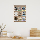 2026 Modern Circle Photo Vision Board Poster (Küche)