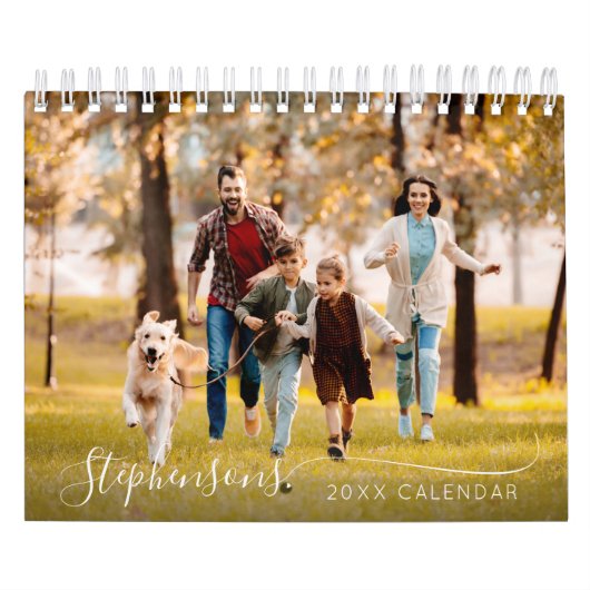 2026 Modern Custom Photo Script Family Kalender (Titelbild)
