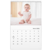 2026 Modern Elegant Custom Family Photo Collage Kalender (Mär 2026)