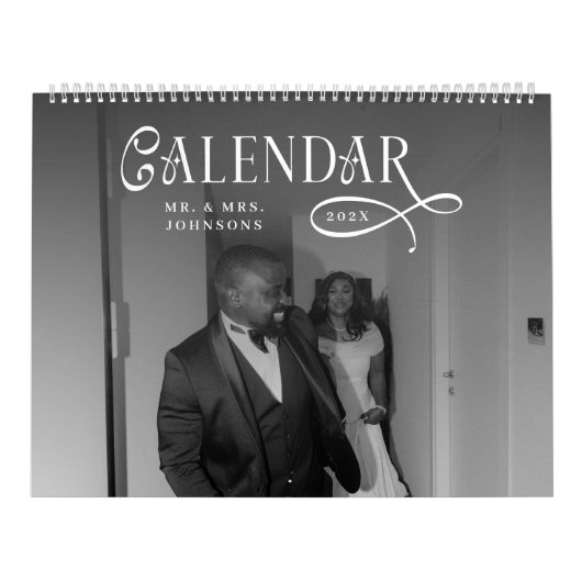 2026 Modern Elegant Wedding 14 Photos Newlyweds Kalender (Titelbild)