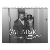 2026 Modern Elegant Wedding Photo Newlyweds Calen Kalender (Titelbild)