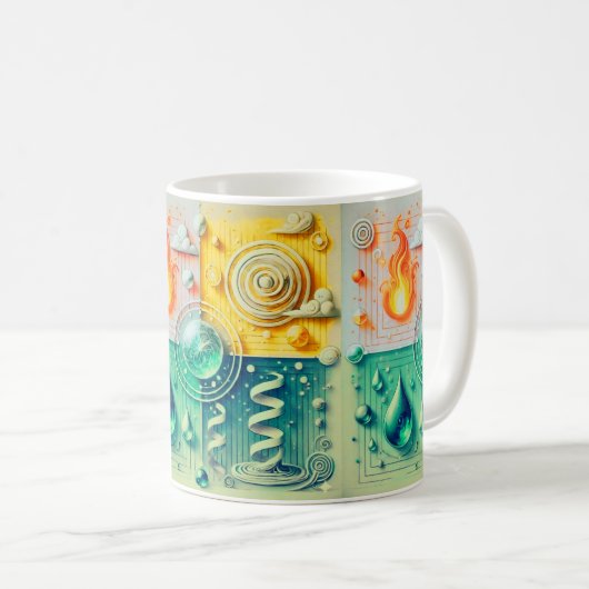 2026 Modern Four Elements Wall Art Kaffeetasse (VorderseiteRechts)
