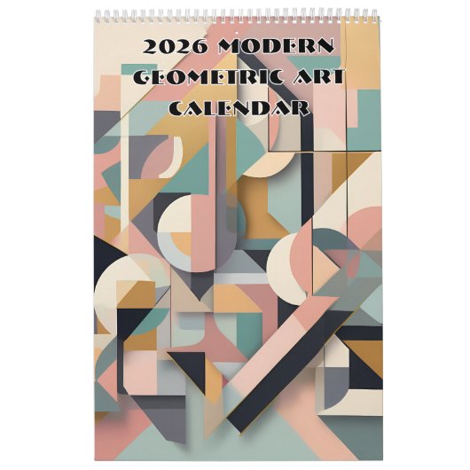2026 Modern Geometric Art Calendar Poster Kalender (Titelbild)