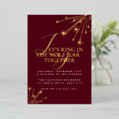 2026 Modern Minimal Classic Typography New Years Folieneinladung (Stehend vorne)