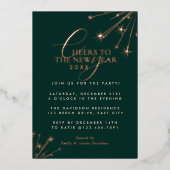 2026 Modern Minimal Classic Typography New Years Folieneinladung (Vorderseite)