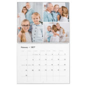 2026 Moderne, einfache, maßgeschneiderte FotoColla Kalender (Feb 2027)