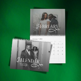 2026 Moderne Elegante Hochzeitsfotos Frischvermähl Kalender