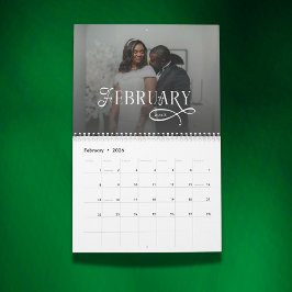 2026 Moderne Elegante Hochzeitsfotos Neuvermählte Kalender