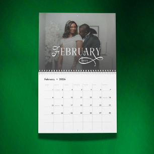 2026 Moderne Elegante Hochzeitsfotos Neuvermählte  Kalender