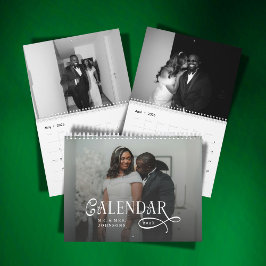 2026 Moderne Elegante Hochzeitsfotos Neuvermählte Kalender