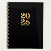 2026 Moderne Elegante Imitats Goldene Foil Glitzer Planer (Vorderseite)