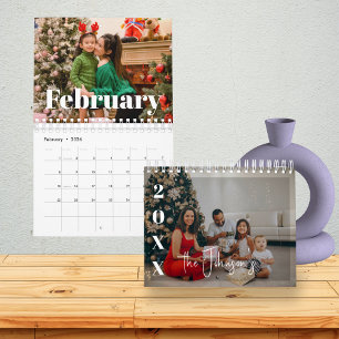 2026 Moderne Familienfotos Einfache Überlagerung T Kalender