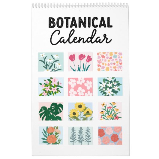 2026 Moderner Abstrakter botanischer Kalender (Titelbild)