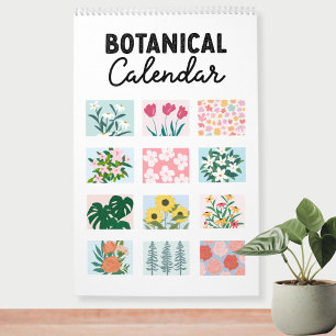 2026 Moderner Abstrakter Botanischer Kalender
