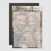 2026 Moderner Foto-Kalender für Skripte Magnetkarte (Vorne/Hinten)