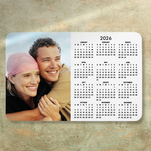 2026 Moderner Kalender-Foto-Magnet Magnet