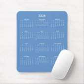 2026 Moderner Minimalistischer Blumenkalender Mousepad (Mit Mouse)