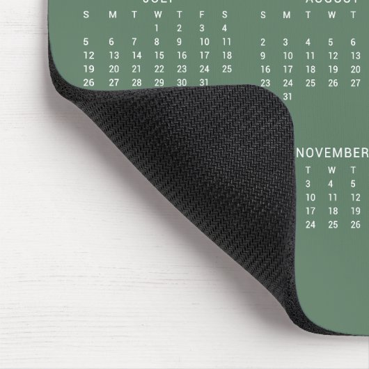 2026 Moderner Minimalistischer Kalender Mousepad (Ecke)
