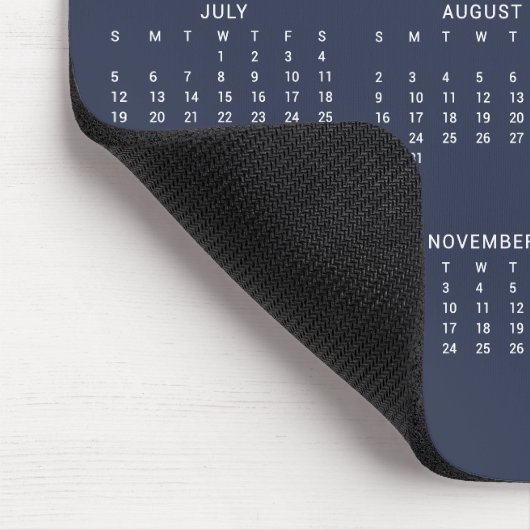 2026 Moderner Minimalistischer Marinekalender Mousepad (Ecke)