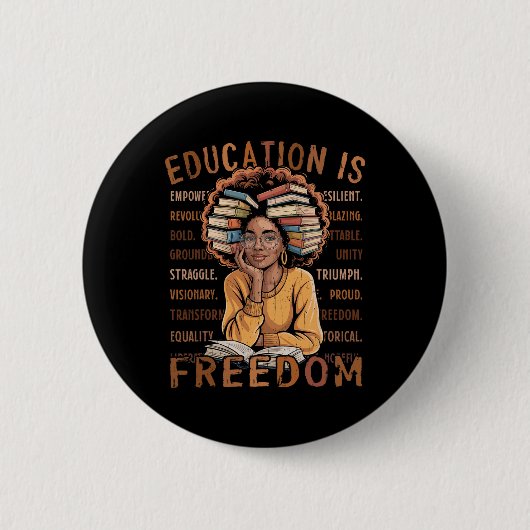 2026 Monat der Schwarzen Geschichte Bildung Ist Fr Button (Vorderseite)