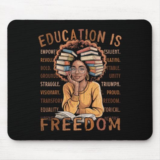 2026 Monat der Schwarzen Geschichte Bildung Ist Fr Mousepad (Vorne)