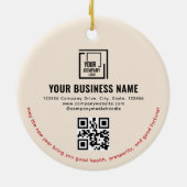 2026 Mondneujahr des Pferdes Geschäft QR-Code Keramik Ornament (Hinten)