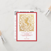 2026 Mondneujahr des Pferdes QR-Code-Kalender Karte (Vorderseite/Rückseite Beispiel)