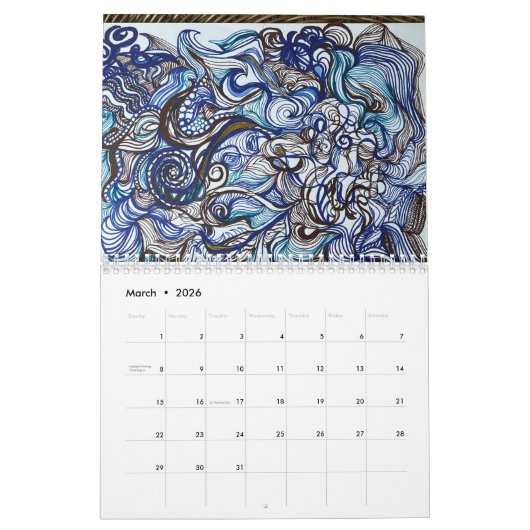 2026 Monthly Wall Calendar Kalender (Mär 2026)