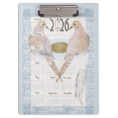 2026 Mourning Doves For Peace Klemmbrett (Vorderseite)