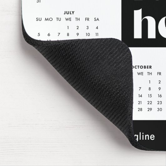 2026-Mouse-Volljahrs-Kalender für Geschäftslogos Mousepad (Ecke)