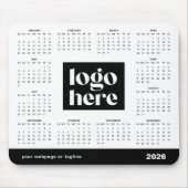 2026-Mouse-Volljahrs-Kalender für Geschäftslogos Mousepad (Vorne)