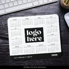 2026-Mouse-Volljahrs-Kalender für Geschäftslogos Mousepad