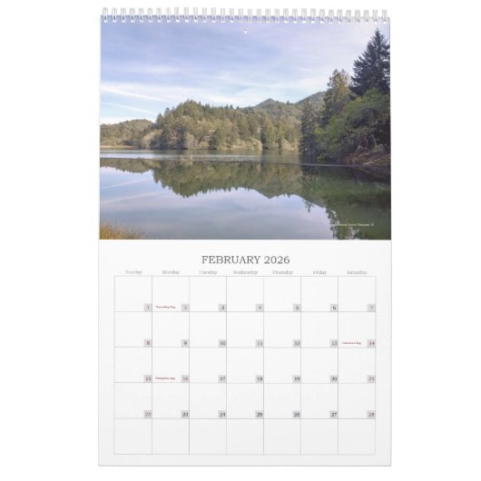 2026 Mt Tamalpais Marin California Kalender (Feb 2026)