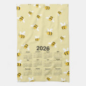 2026 Muster für gelbe Honigkugel Geschirrtuch (Vertikal)
