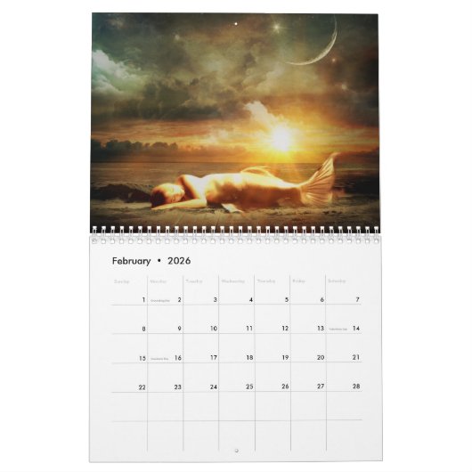 2026 Mysteriöse Mermaids Fantasy Kalender (Feb 2026)