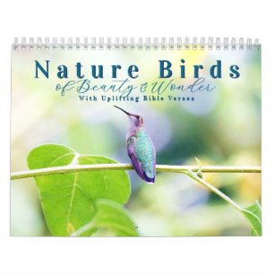 2026 Natur Vögel mit aufbauender Schriftstelle Kalender